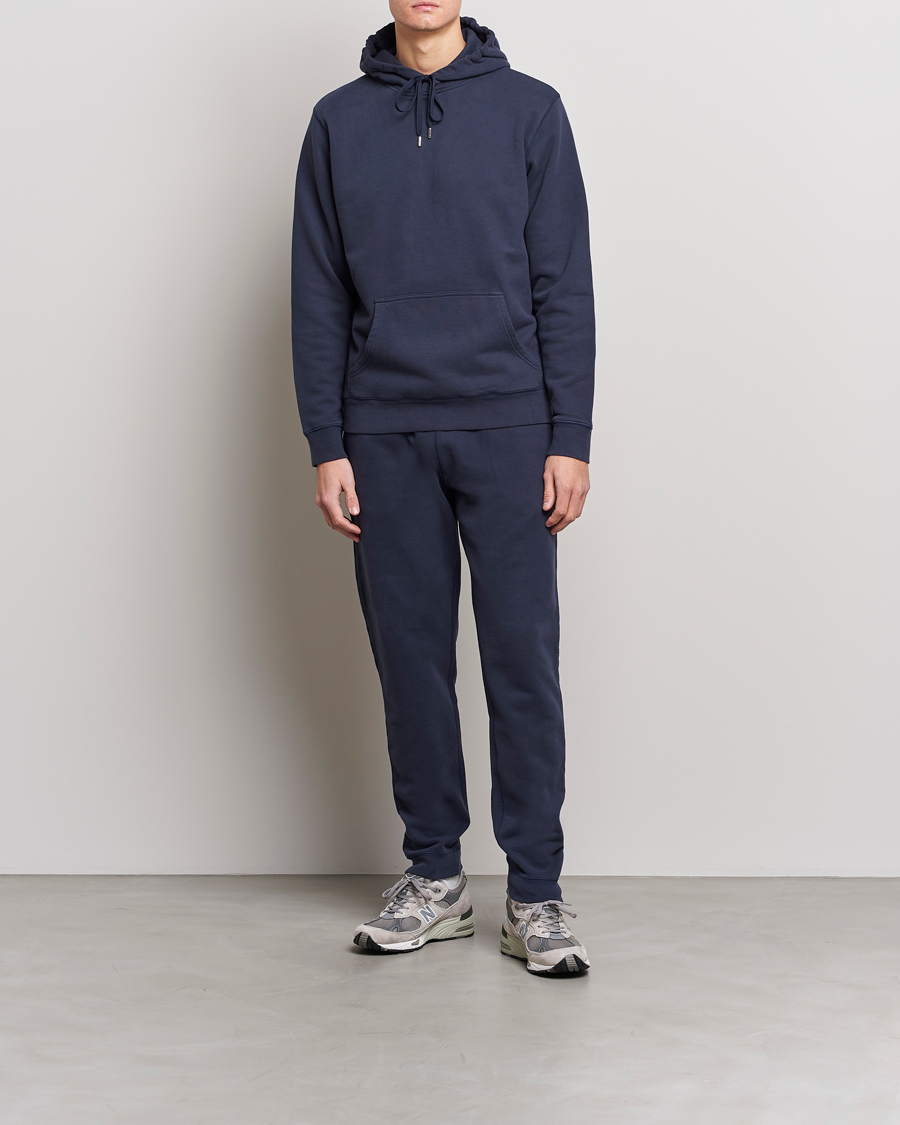 Herre | Bukser | Sunspel | Cotton Loopback Track Pants Navy