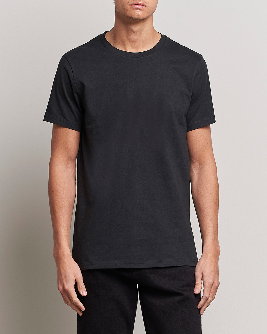 Herre |  | Bread & Boxers | Heavy Cotton Crew Neck Tee Black