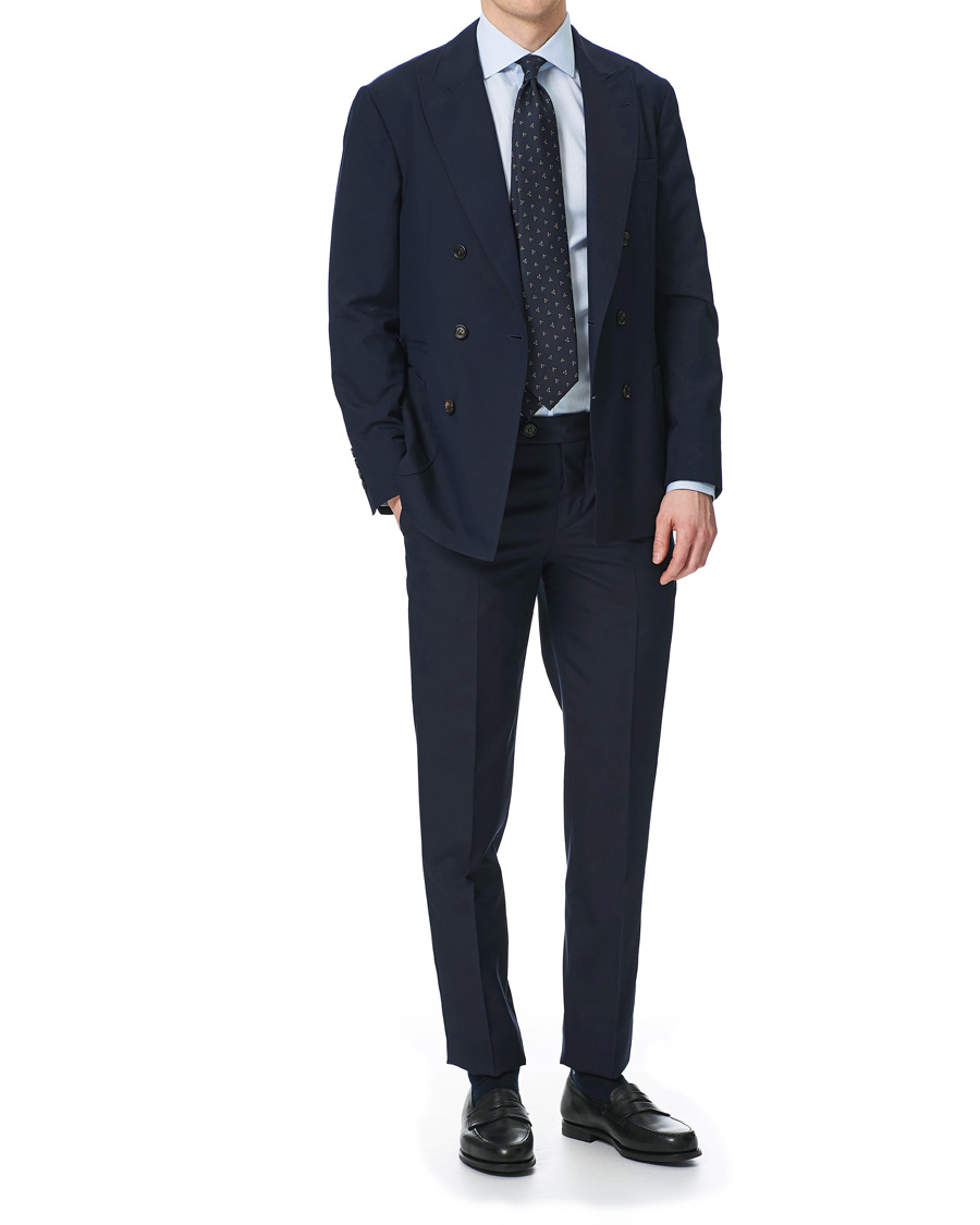 Herre | Skjorter | Brioni | Slim Fit Micro Striped Dress Shirt Light Blue