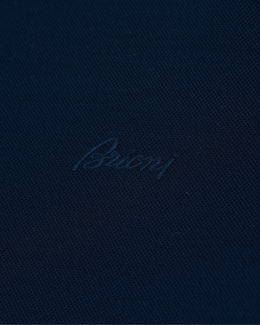 Herre | Pikéer | Brioni | Contrast Placket Polo Piquet Navy