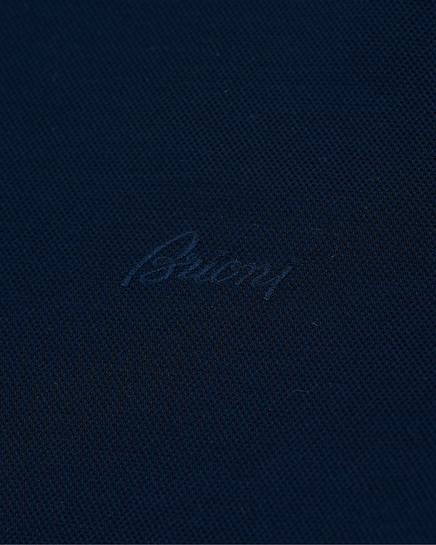 Herre | Pikéer | Brioni | Contrast Placket Polo Piquet Navy
