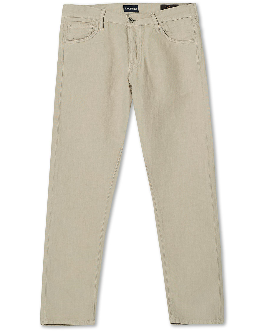 Herre | Bukser | C.O.F. Studio | M5 Straight Panama Trousers Kitt