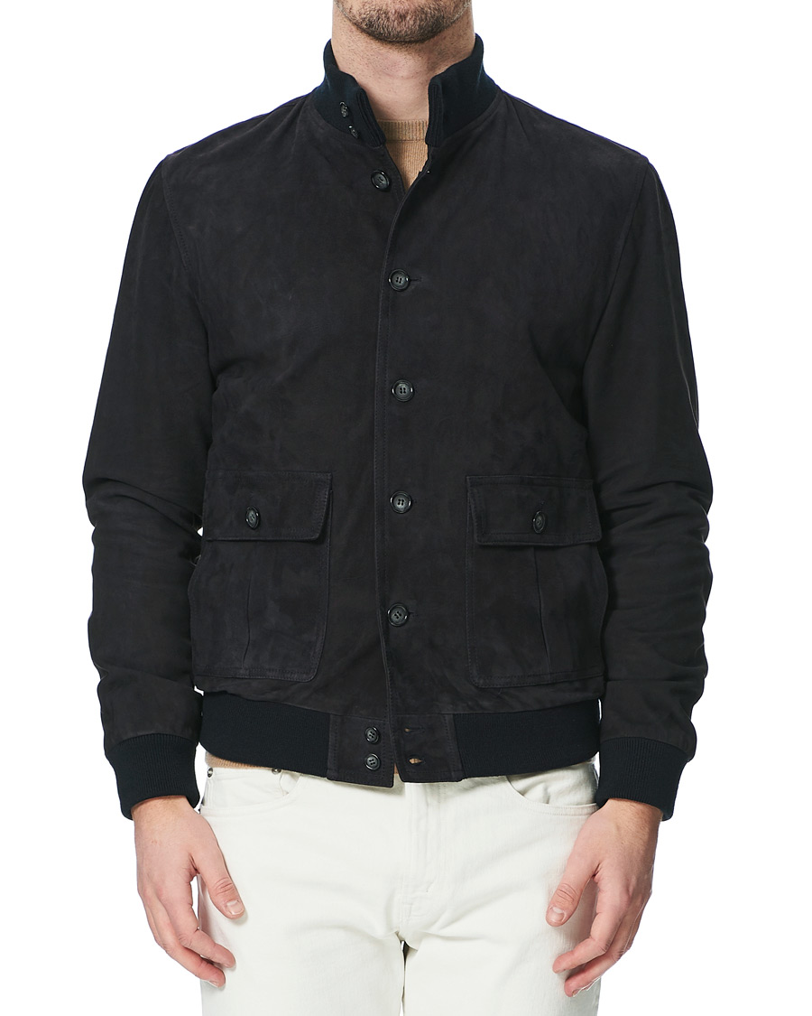 Herre | Jakker | Valstar | Valstarino Suede Jacket Navy