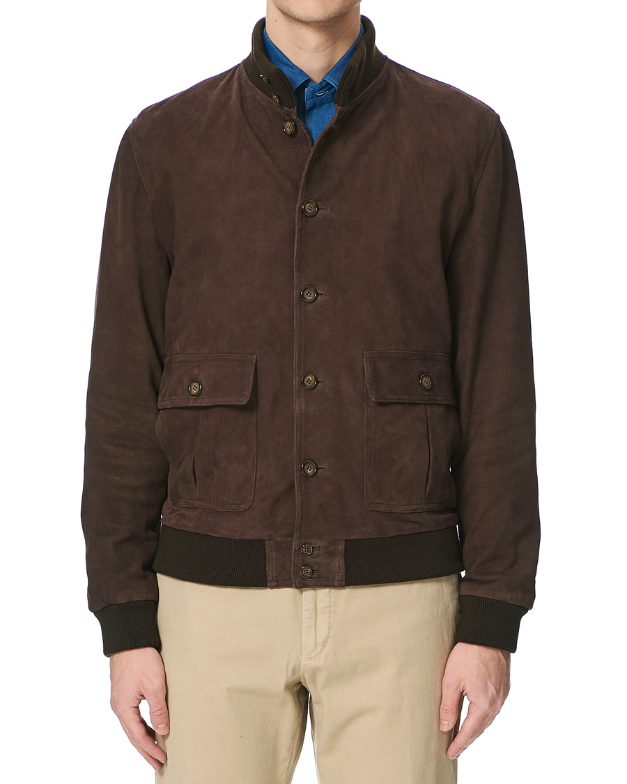 Herre | Jakker | Valstar | Valstarino Suede Jacket Dark Brown