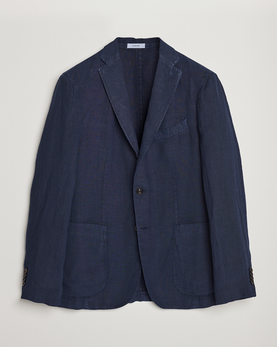 Herre | Dressjakker | Boglioli | K Jacket Linen Blazer Navy