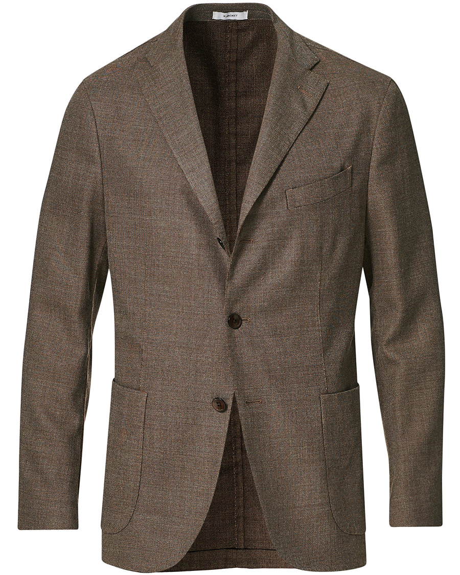 Herre | Dressjakker | Boglioli | K Jacket Wool Hopsack Blazer Brown