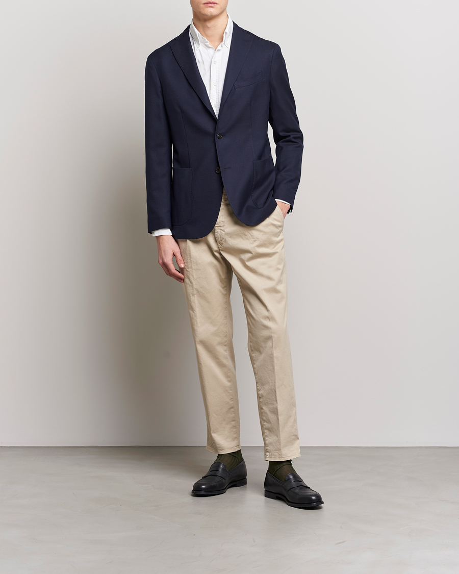 Herre | Dressjakker | Boglioli | K Jacket Wool Hopsack Blazer Navy