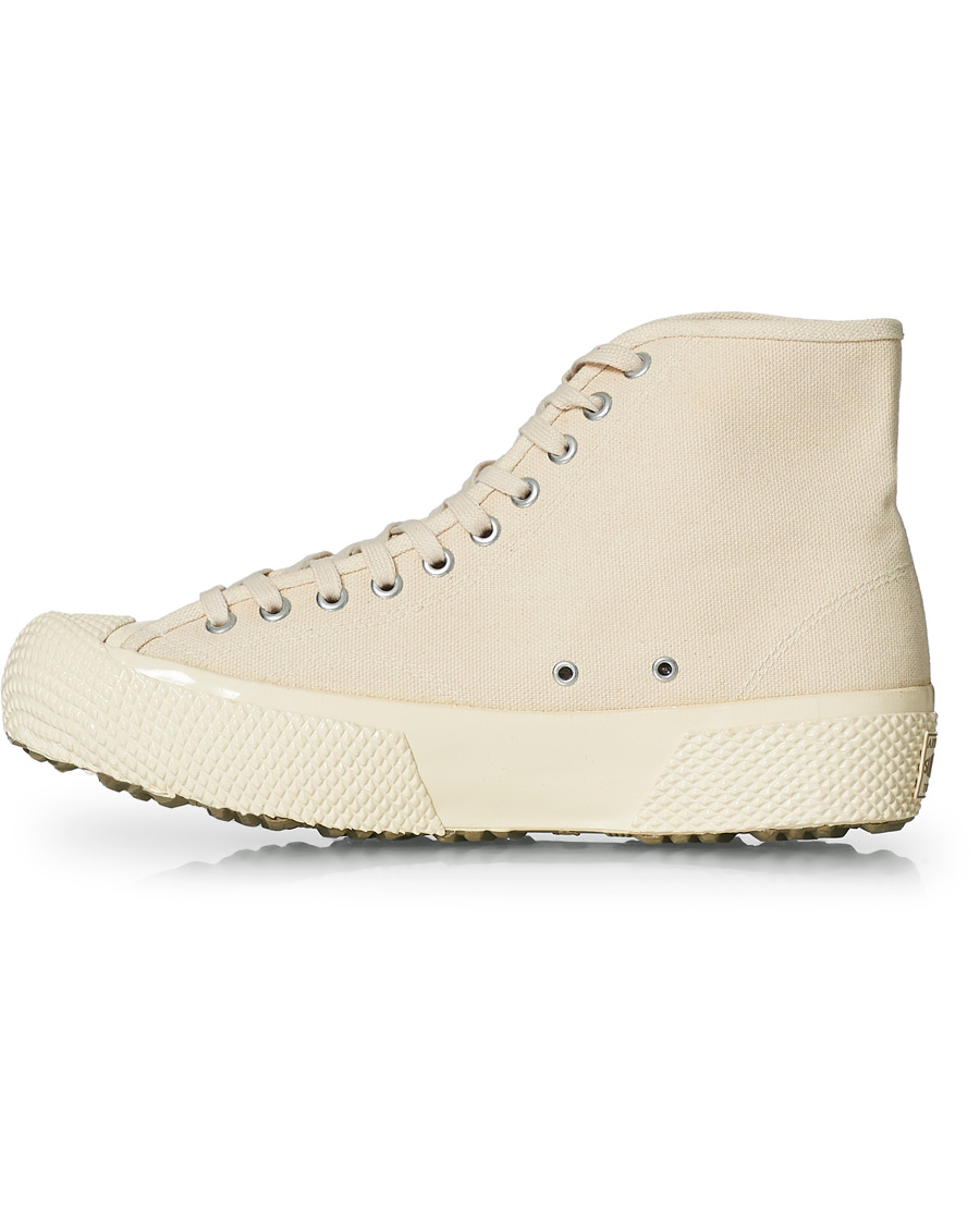 Herre | Superga Artifact MS Japanese Canvas High Sneaker White Mastice | Superga | Artifact MS Japanese Canvas High Sneaker White Mastice