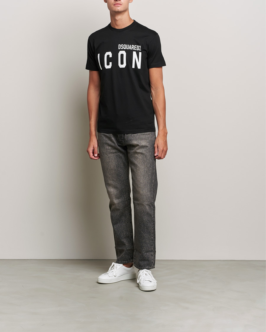 Herre | T-Shirts | Dsquared2 | Icon Logo Tee Black