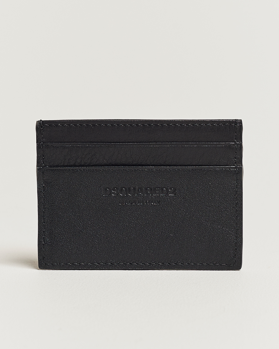 Herre | Dsquared2 Icon Leather Card Holder Black | Dsquared2 | Icon Leather Card Holder Black