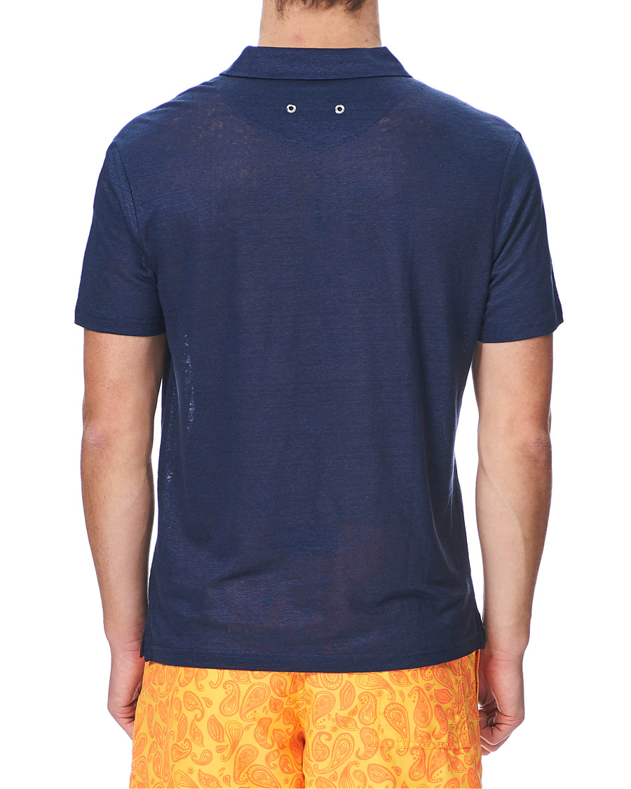 Herre | Pikéer | Vilebrequin | Pyramid Linen Jersey Polo Navy