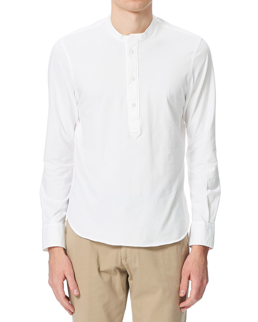 Herre | T-Shirts | Aspesi | Long Sleeve Popover Tee White