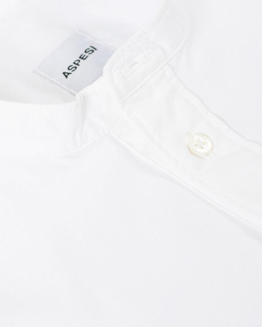 Herre | T-Shirts | Aspesi | Long Sleeve Popover Tee White