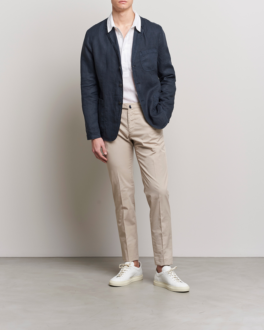 Herre | Dressjakker | Aspesi | Samuraki Linen Blazer Navy