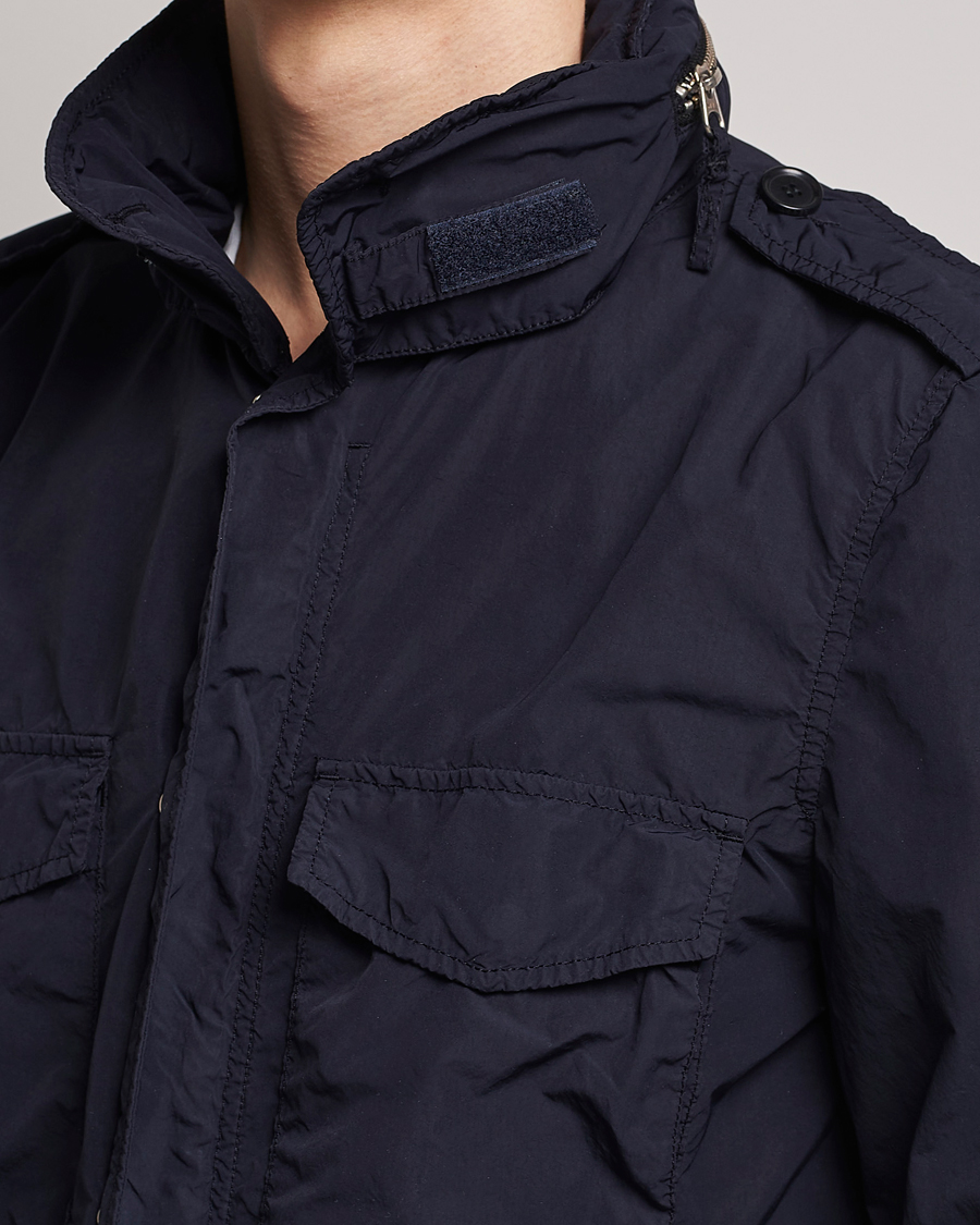 Herre | Jakker | Aspesi | Giubotto Garment Dyed Field Jacket Navy
