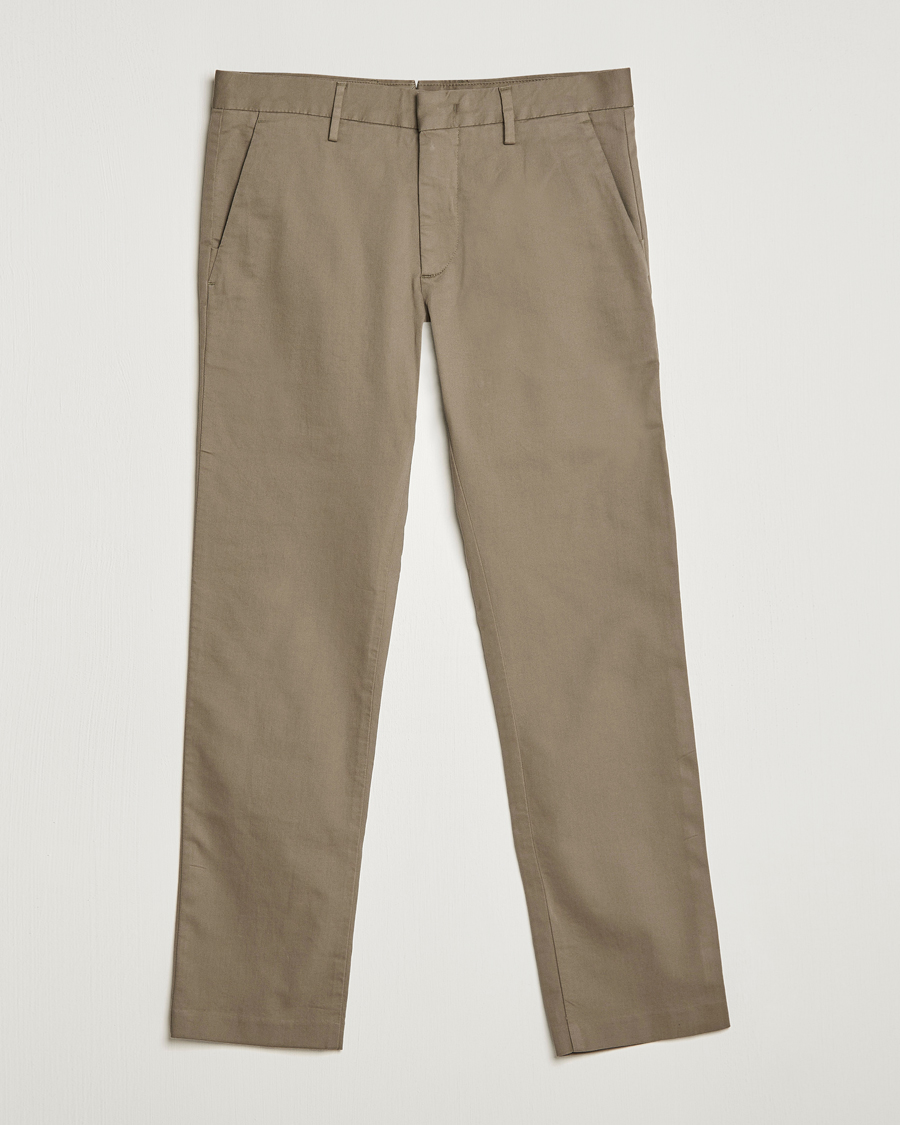 Herre | Bukser | NN07 | Theo Regular Fit Stretch Chinos Green Stone