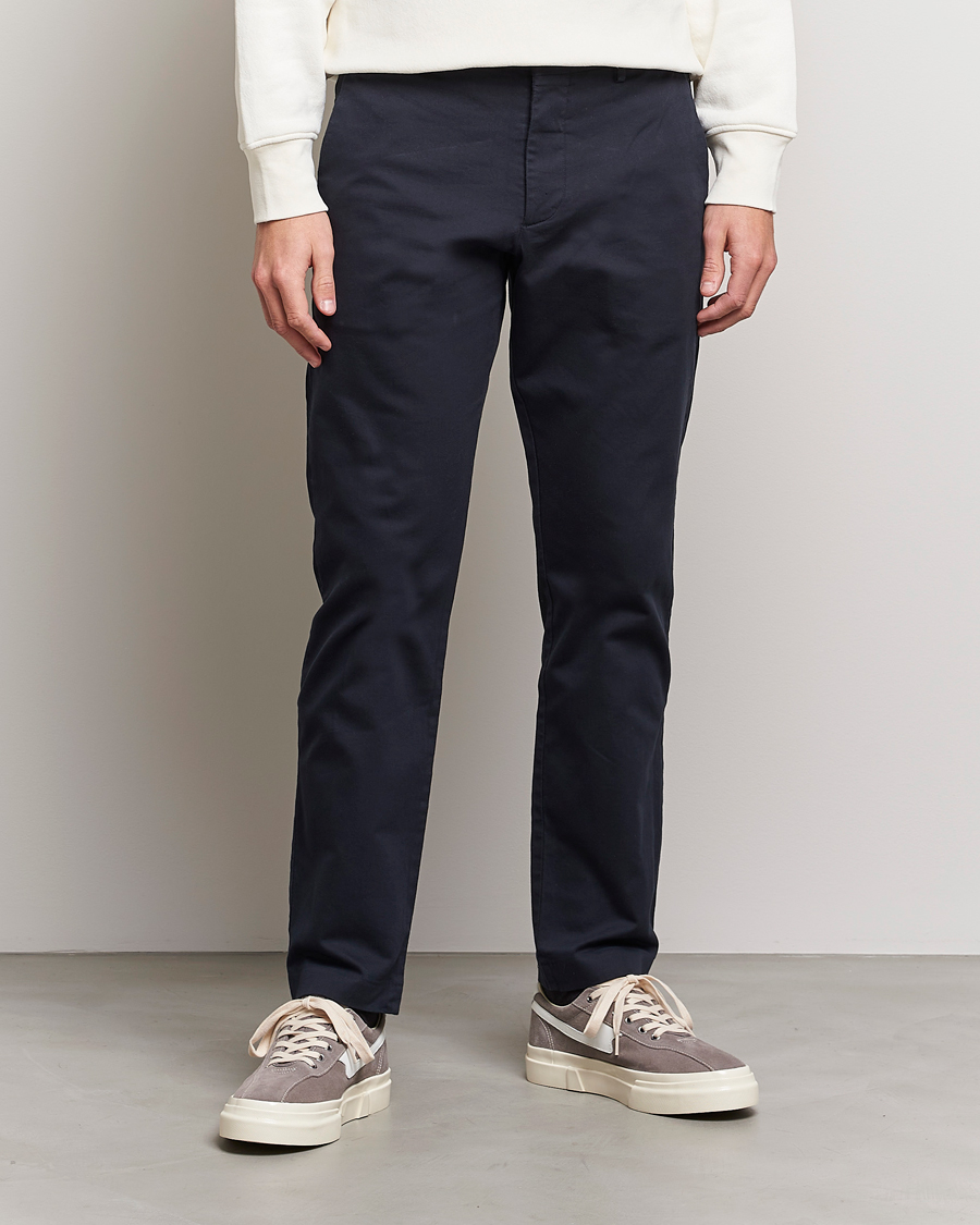 Herre | The Classics of Tomorrow | NN07 | Theo Regular Fit Stretch Chinos Navy Blue