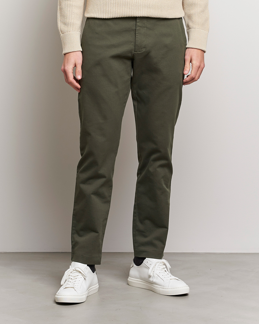 Herre | Avdelinger | NN07 | Theo Regular Fit Stretch Chinos Army Green