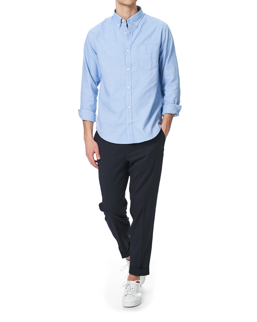 Herre | Skjorter | NN07 | Levon Oxford/Cashmere Shirt Light Blue