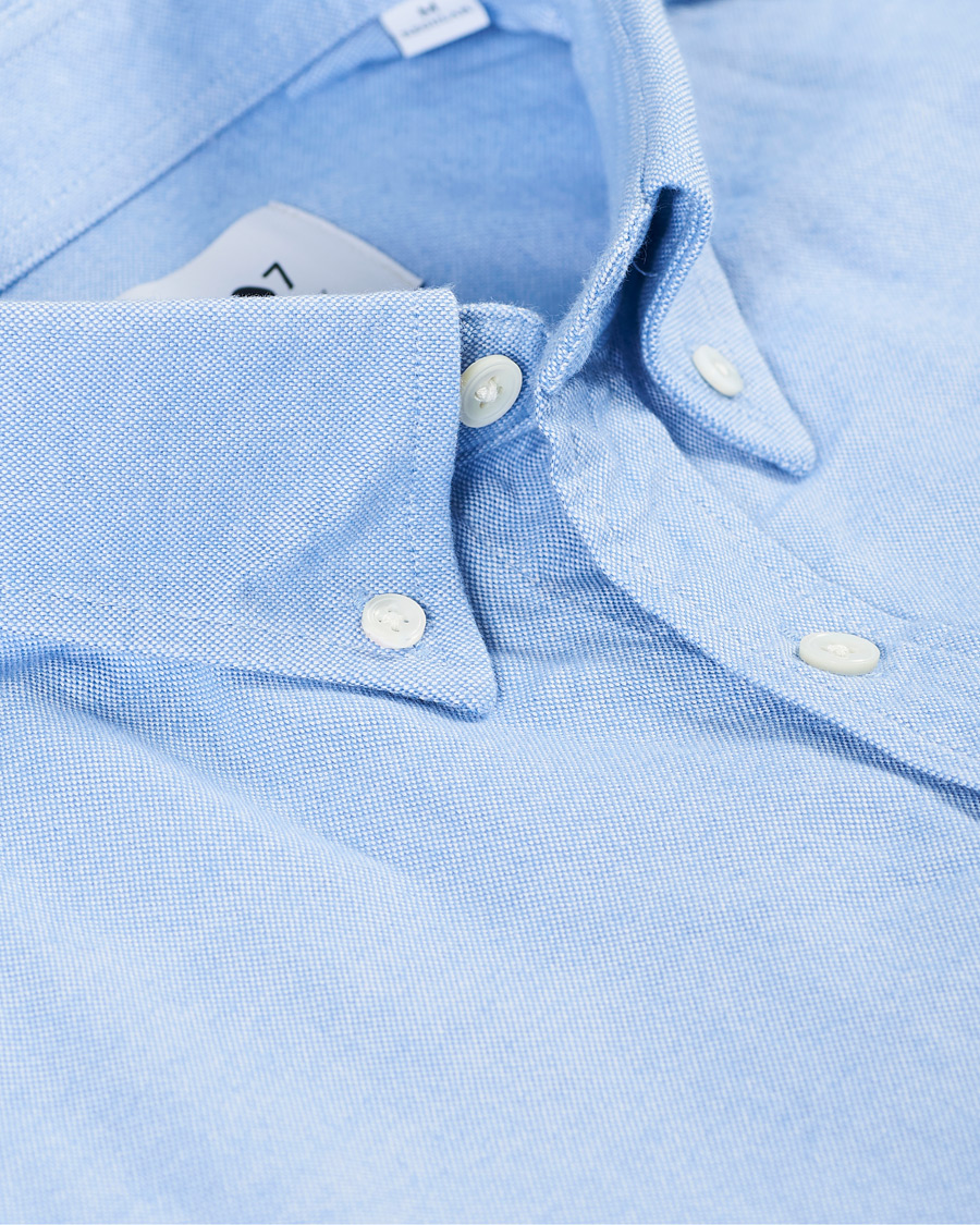 Herre | Skjorter | NN07 | Levon Oxford/Cashmere Shirt Light Blue