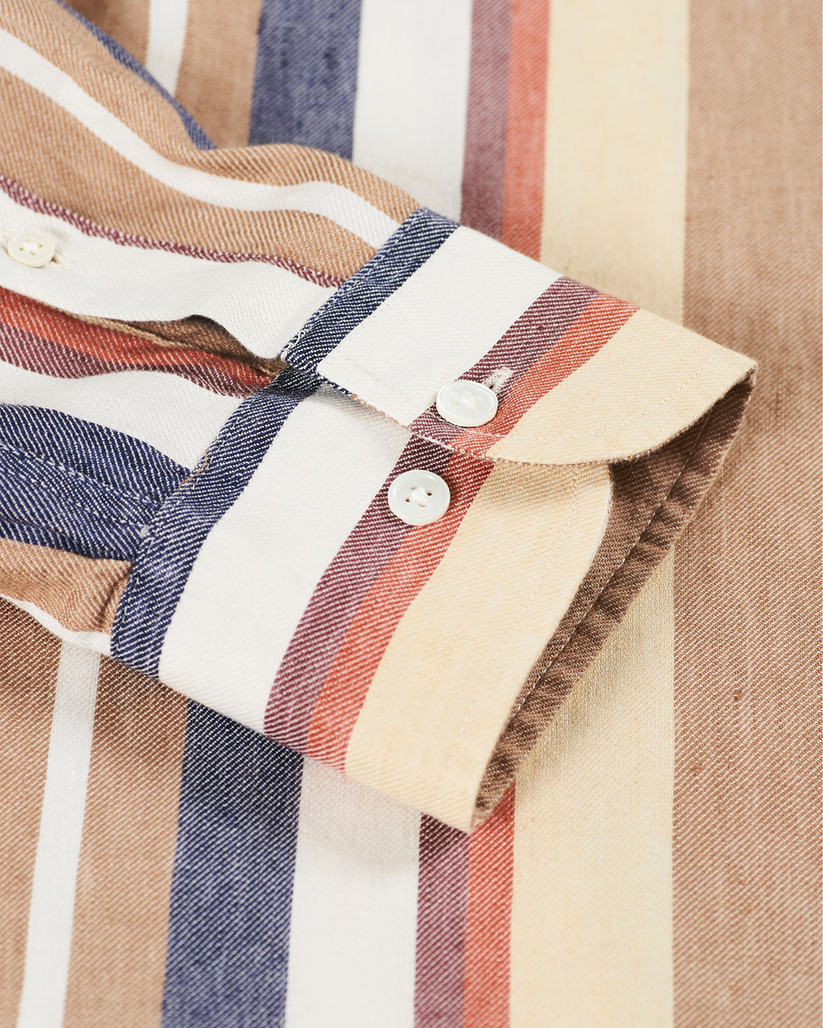 Herre | Skjorter | NN07 | Errico Linen Shirt Multi Stripe