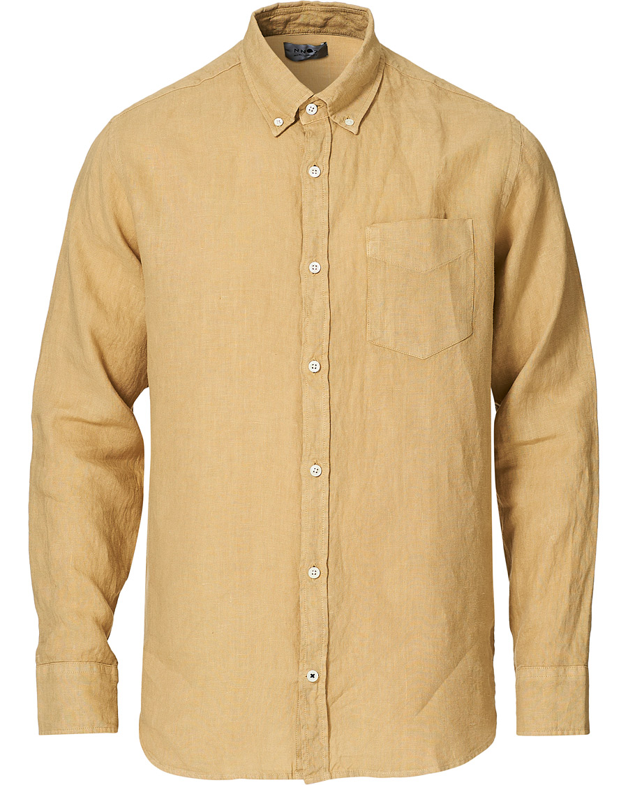 Herre | Skjorter | NN07 | Levon Linen Shirt Khaki