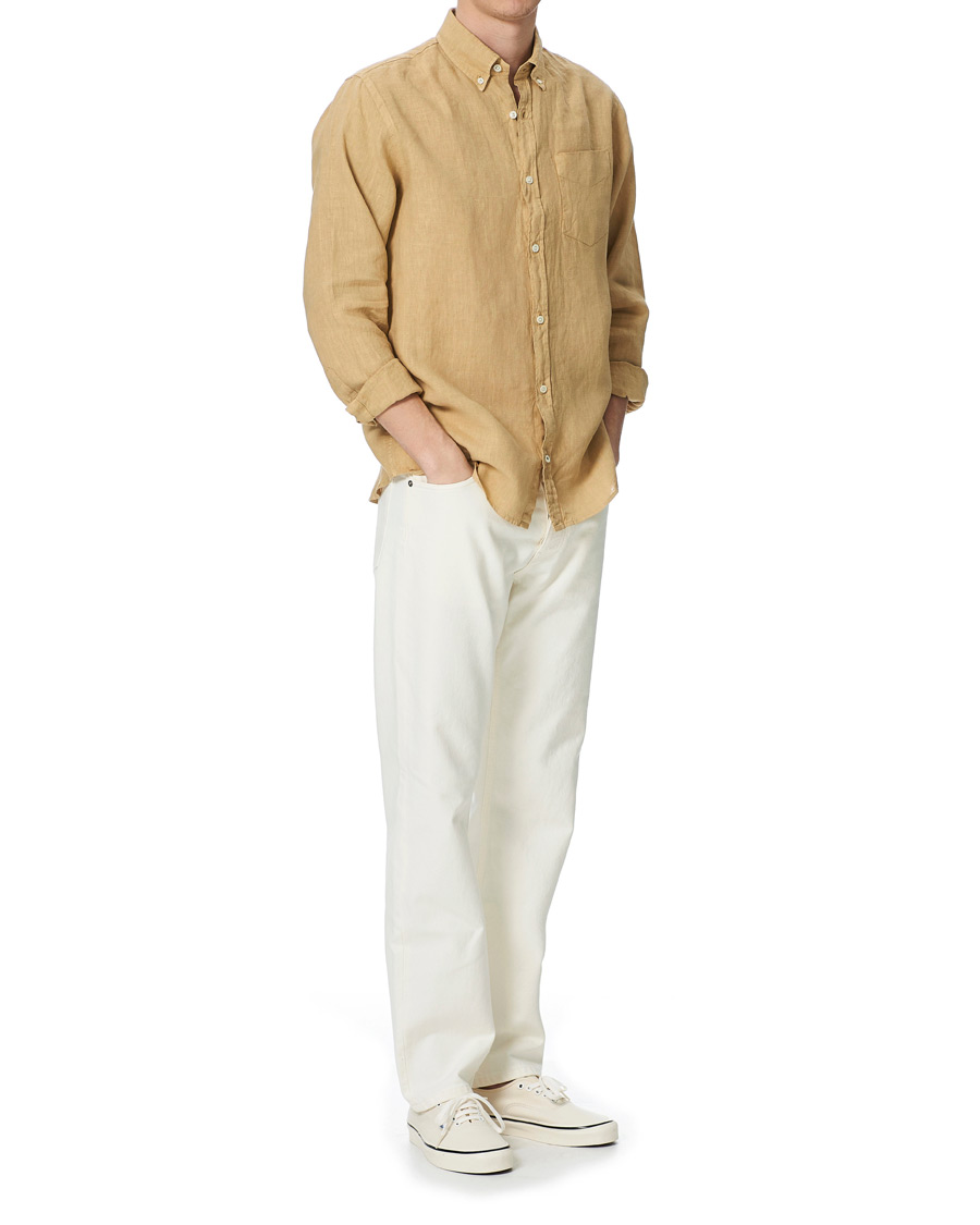 Herre | Skjorter | NN07 | Levon Linen Shirt Khaki