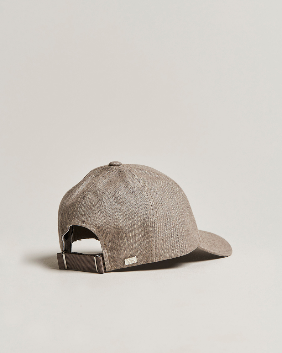 Herre | Hatter og capser | Varsity Headwear | Linen Baseball Cap Argent Khaki
