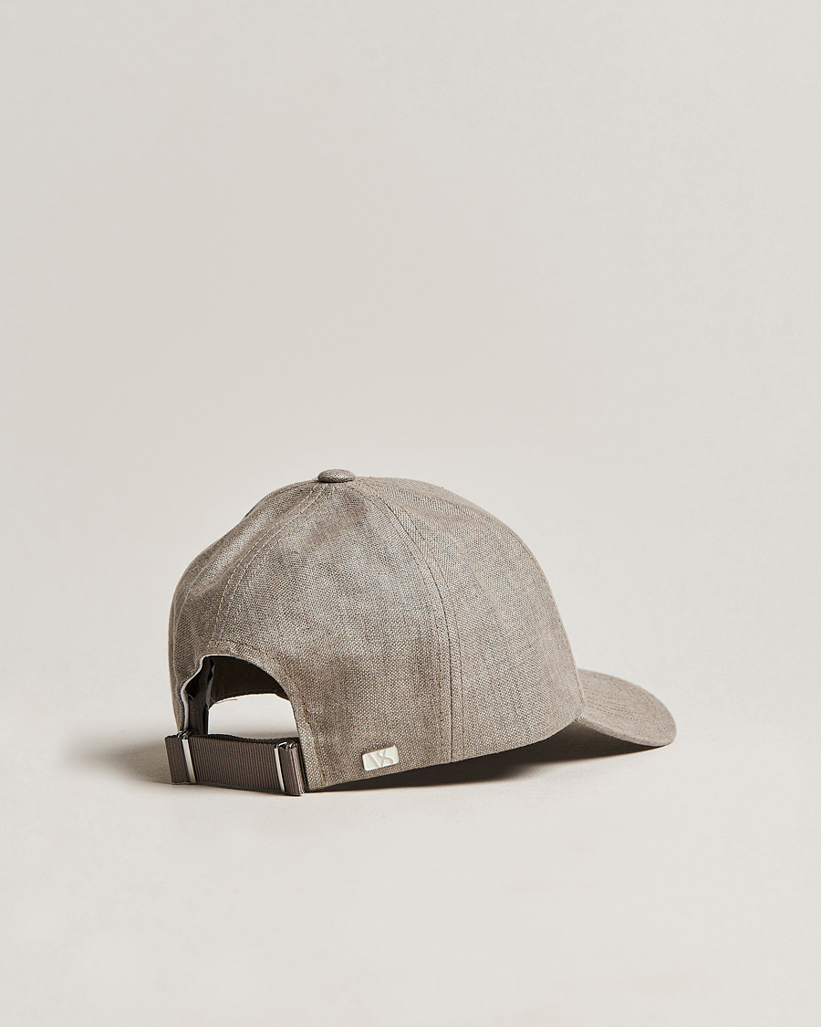 Herre | Hatter og capser | Varsity Headwear | Linen Baseball Cap Argent Khaki