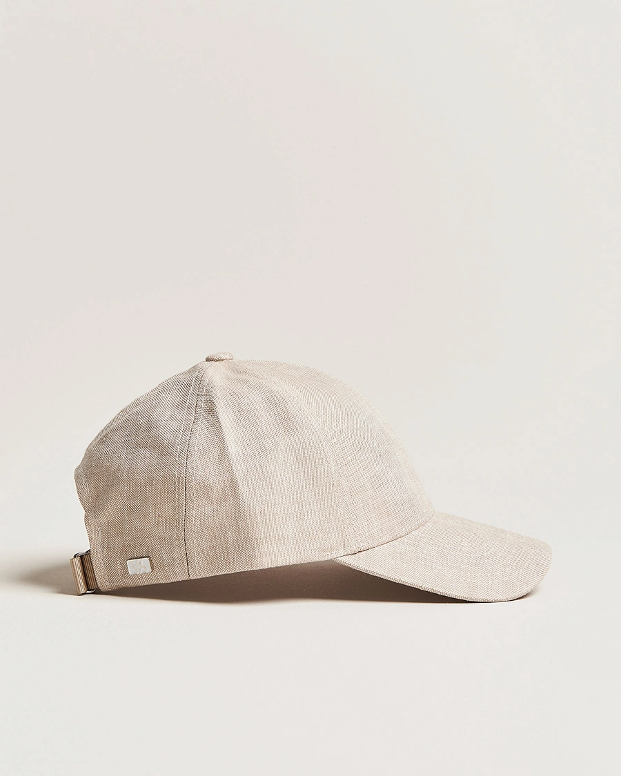 Herre | Assesoarer | Varsity Headwear | Linen Baseball Cap Hampton Beige