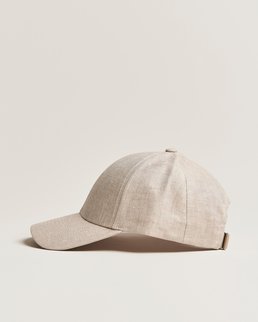 Herre | Hatter og capser | Varsity Headwear | Linen Baseball Cap Hampton Beige