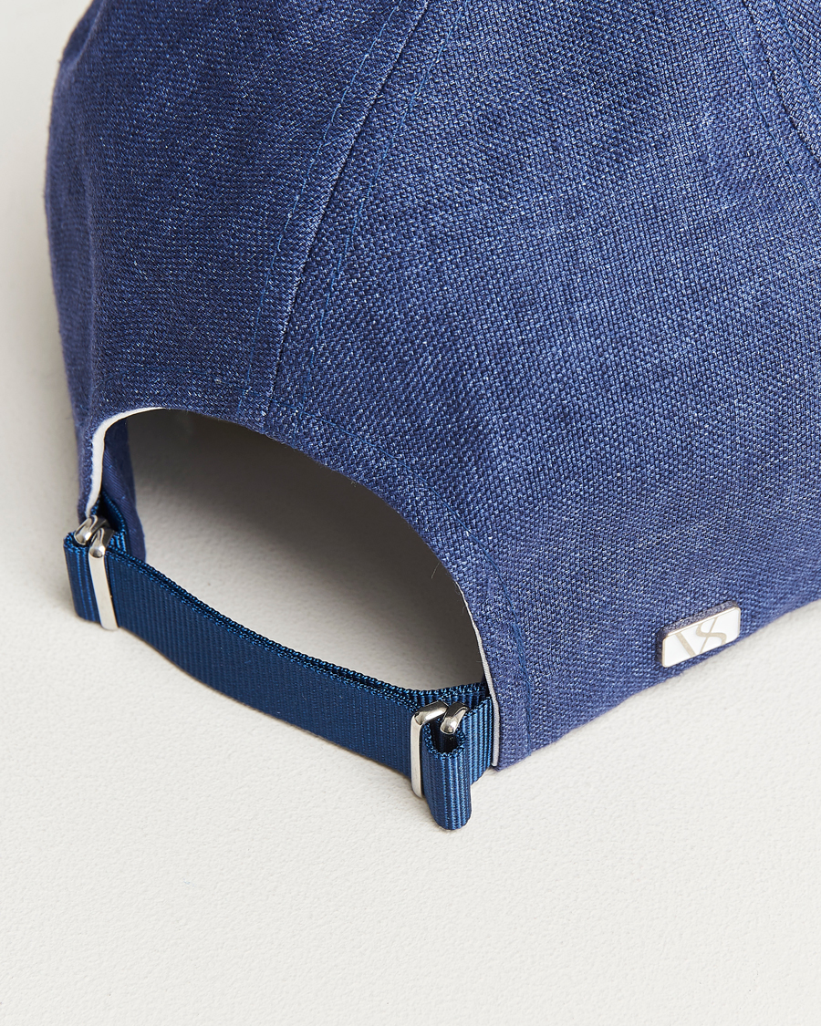 Herre | Hatter og capser | Varsity Headwear | Linen Baseball Cap Oxford Blue