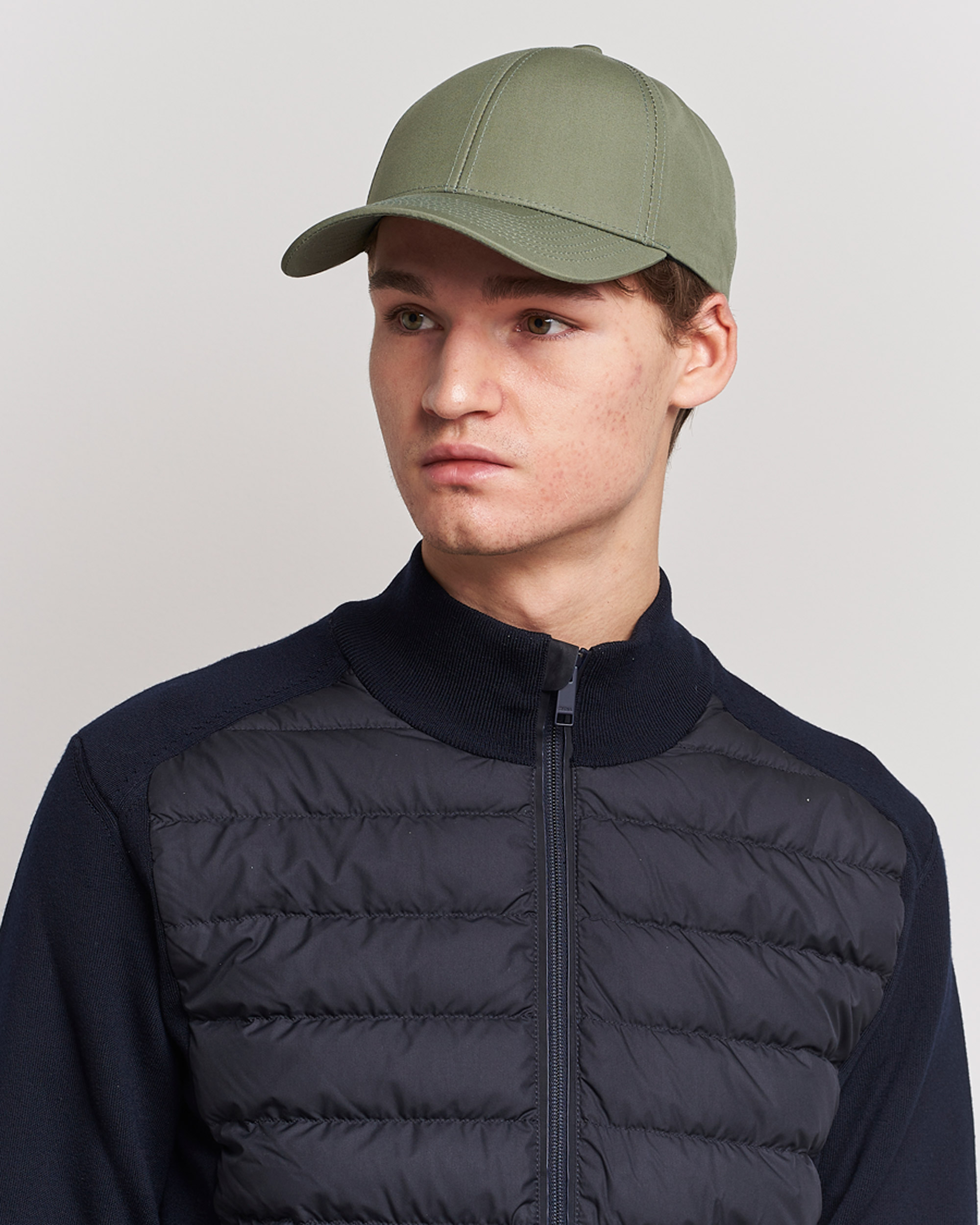 Herre | Contemporary Creators | Varsity Headwear | Cotton Baseball Cap Sage Green