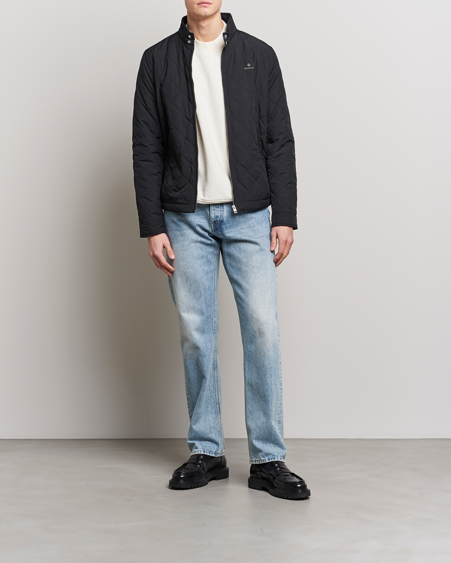 Herre | Jakker | GANT | The Quilted Windcheater Black