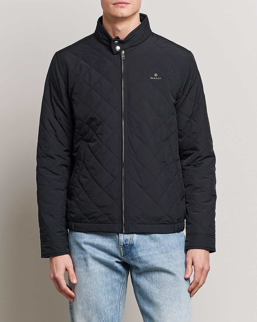 Herre | Jakker | GANT | The Quilted Windcheater Black
