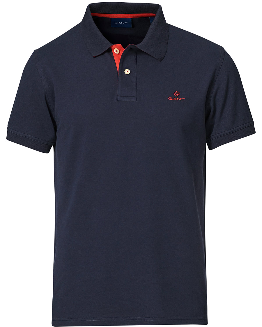 Herre | Pikéer | GANT | Contrast Collar Polo Evening Blue