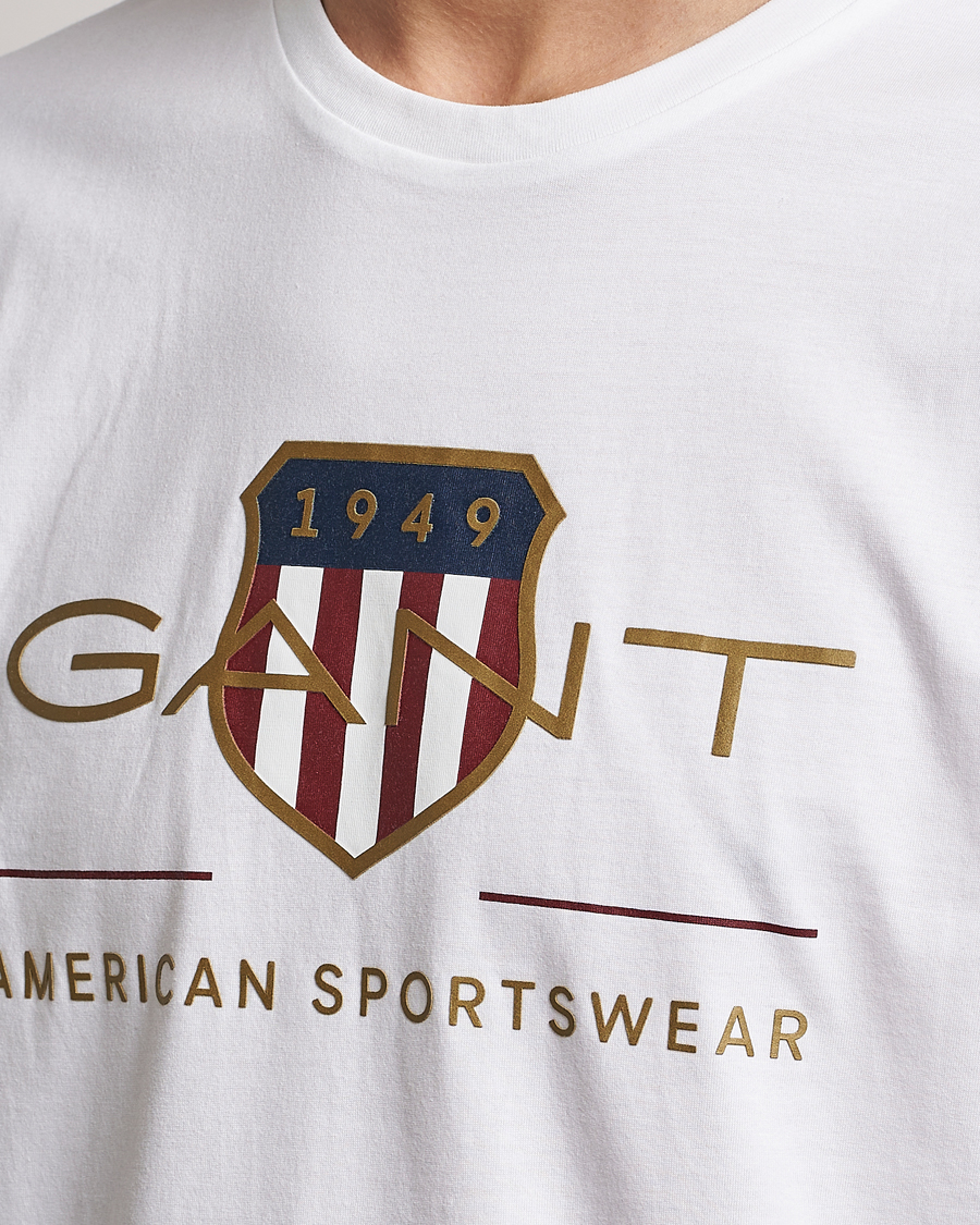 Herre | T-Shirts | GANT | Archive Shield Logo T-Shirt White