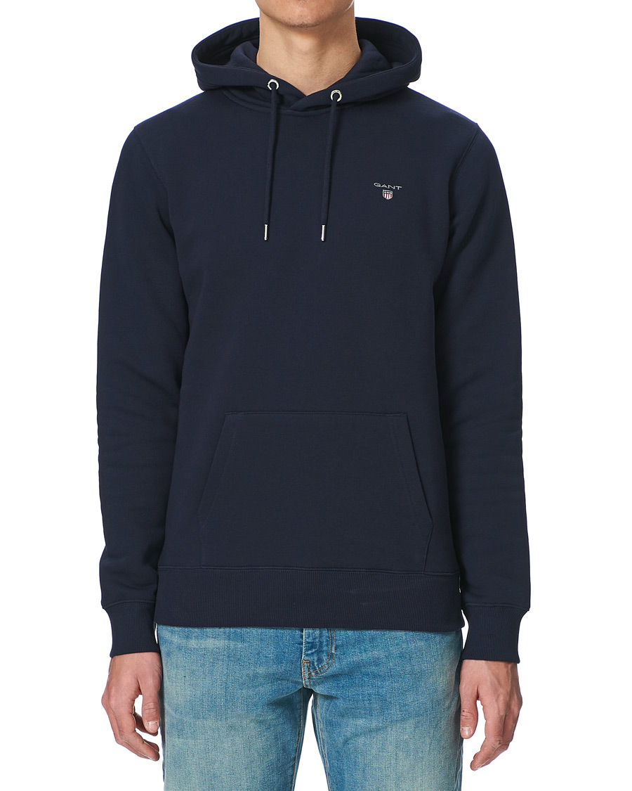 Herre | Gensere | Gant | Original Shield Logo Hoodie Evening Blue