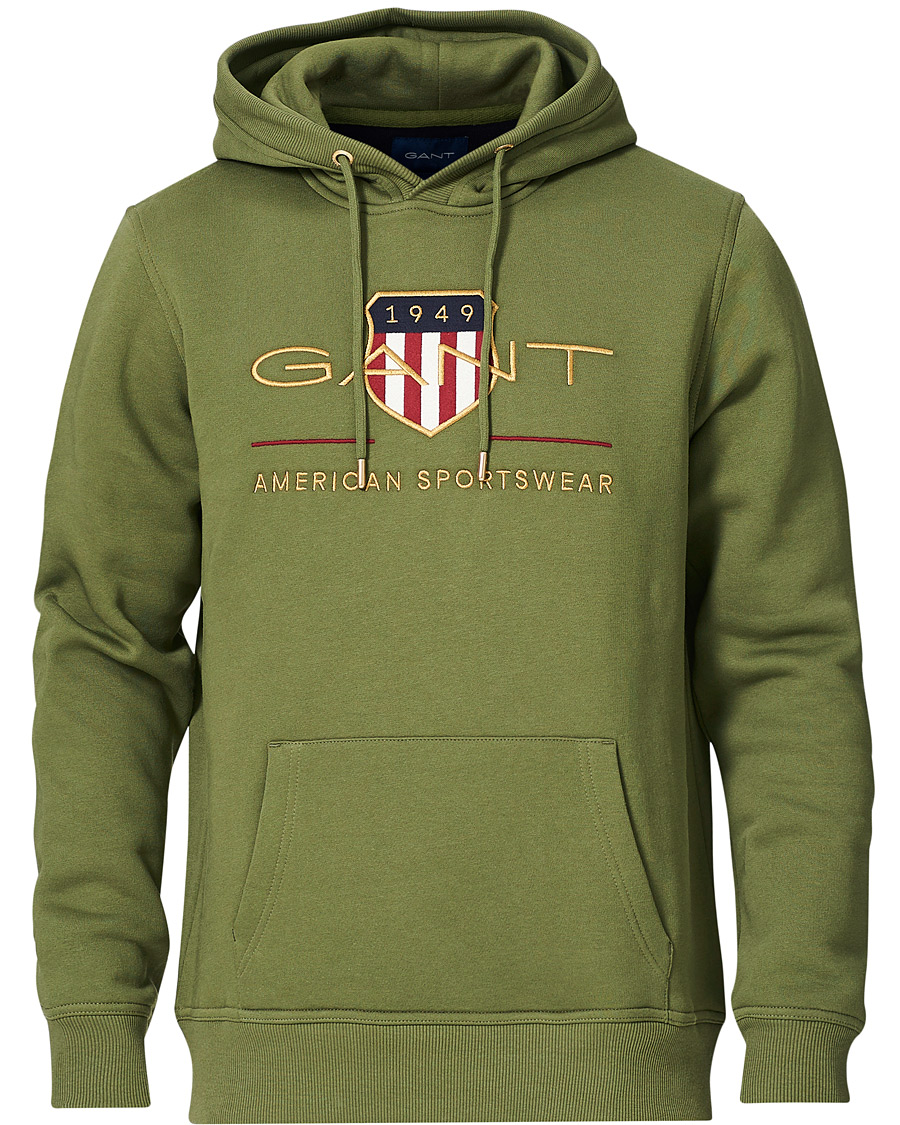 Herre | Gensere | GANT | Archive Shield Hoodie Four Leaf Green