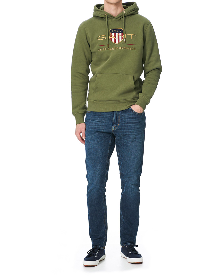 Herre | Gensere | GANT | Archive Shield Hoodie Four Leaf Green