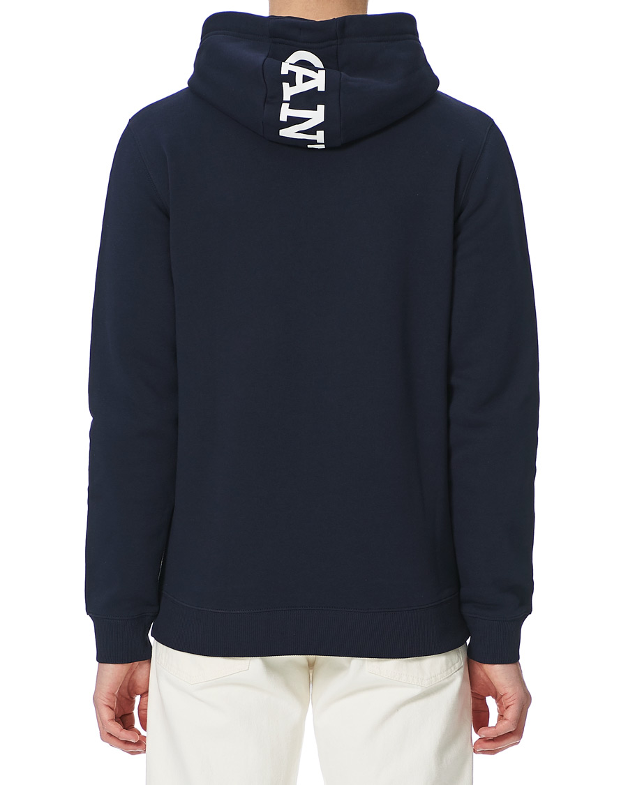 Herre | Gensere | GANT | Nautical Logo Hoodie Evening Blue