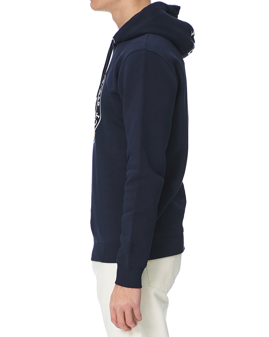 Herre | Gensere | GANT | Nautical Logo Hoodie Evening Blue