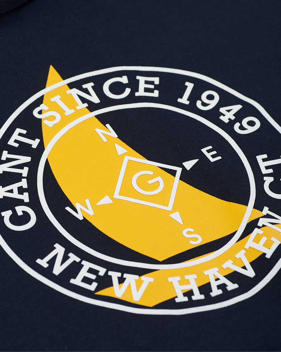 Herre | Gensere | GANT | Nautical Logo Hoodie Evening Blue