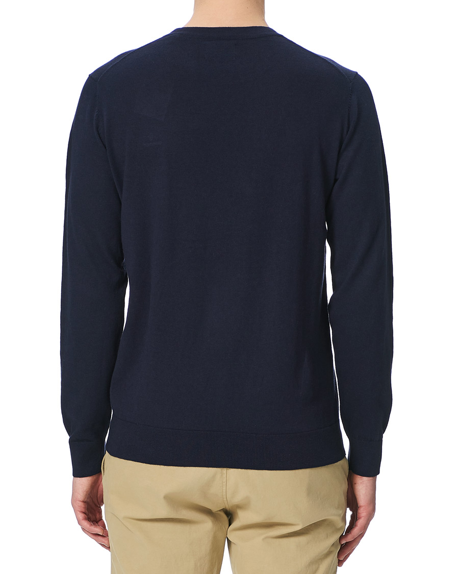 Herre | Gensere | GANT | Cotton/Cashmere Crew Neck Pullover Evening Blue