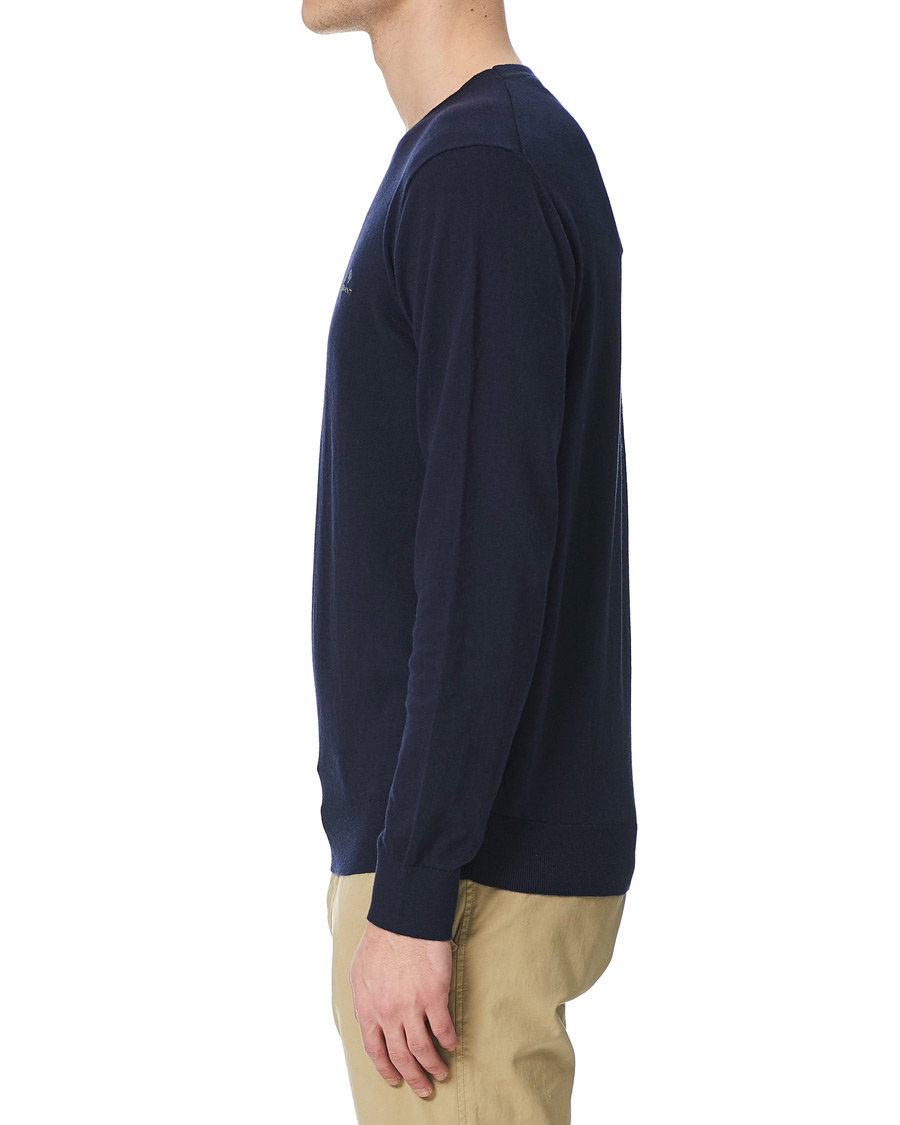 Herre | Gensere | GANT | Cotton/Cashmere Crew Neck Pullover Evening Blue