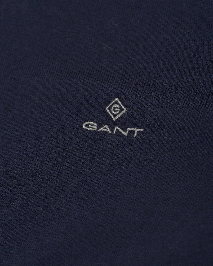 Herre | Gensere | GANT | Cotton/Cashmere Crew Neck Pullover Evening Blue
