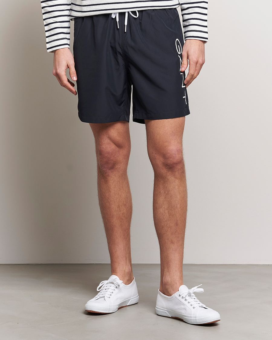 Herre | Badeshorts | GANT | Lightweight Logo Swimshorts Black