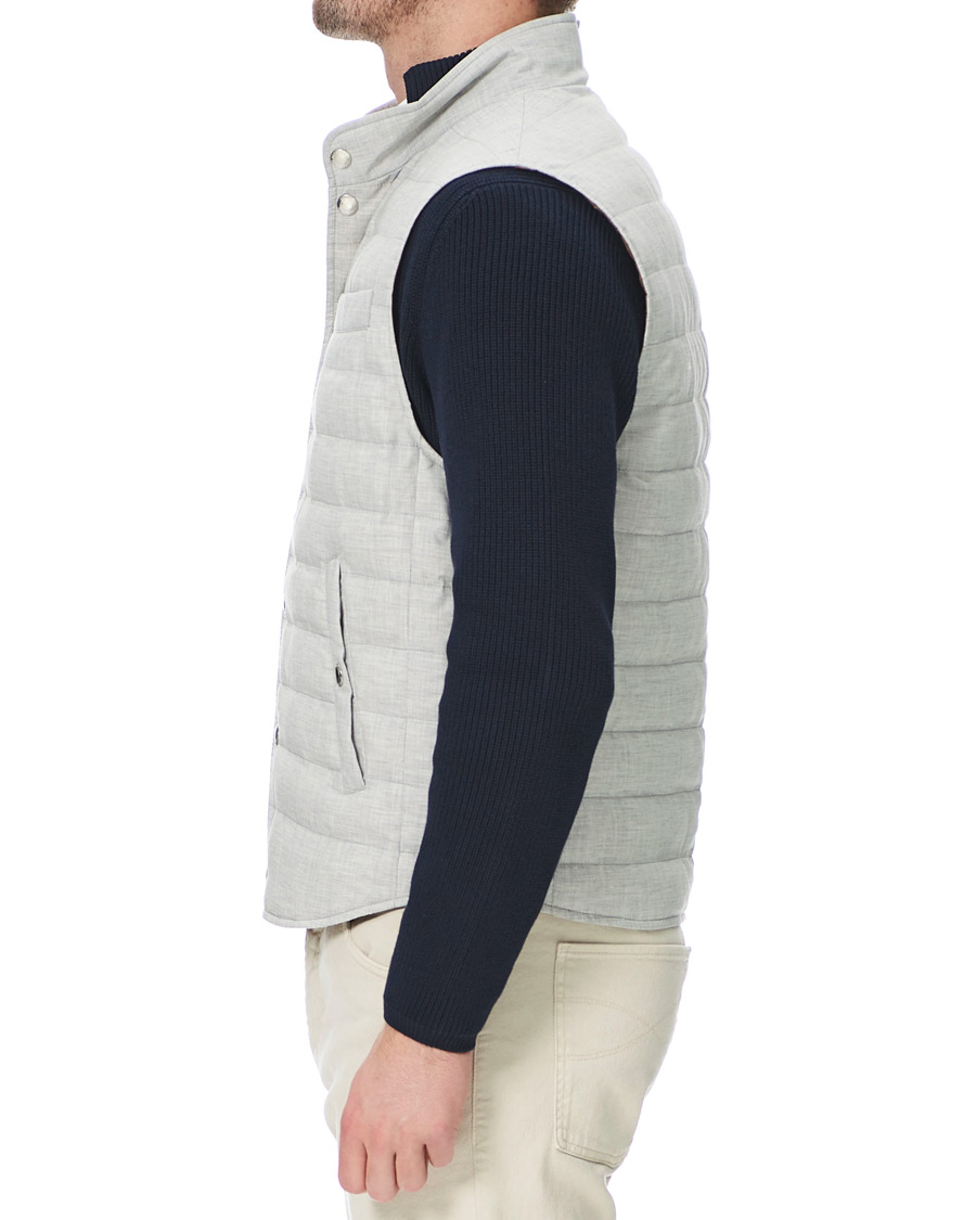 Herre | Jakker | Brunello Cucinelli | Padded Gilet Grey Melange