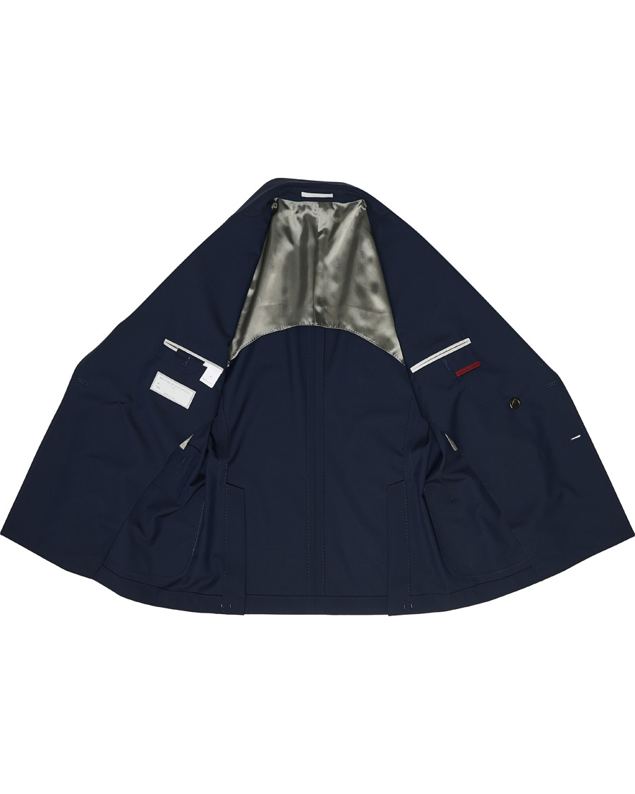 Herre | Dressjakker | Brunello Cucinelli | Super 120s Wool Double Breasted Blazer Navy