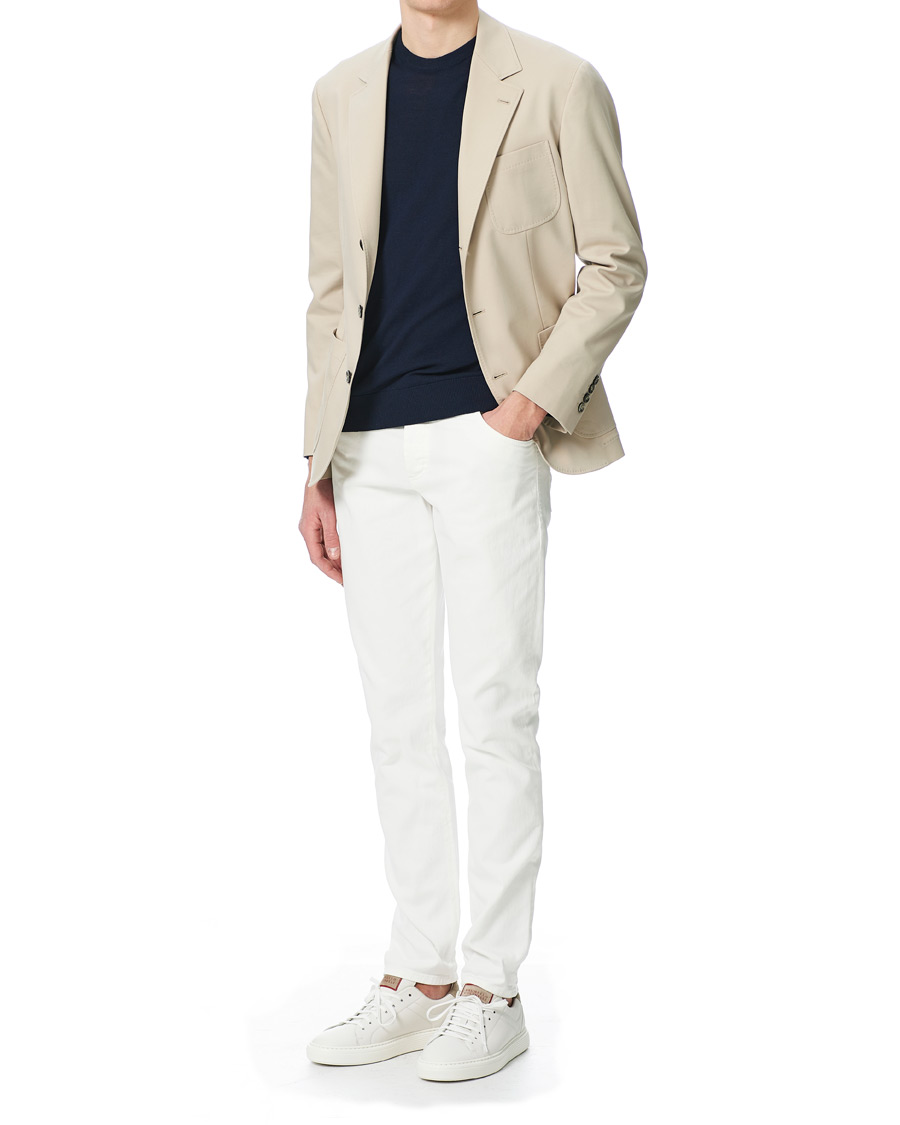 Herre | Dressjakker | Brunello Cucinelli | Cotton Gabardine Patch Pocket Blazer Sand